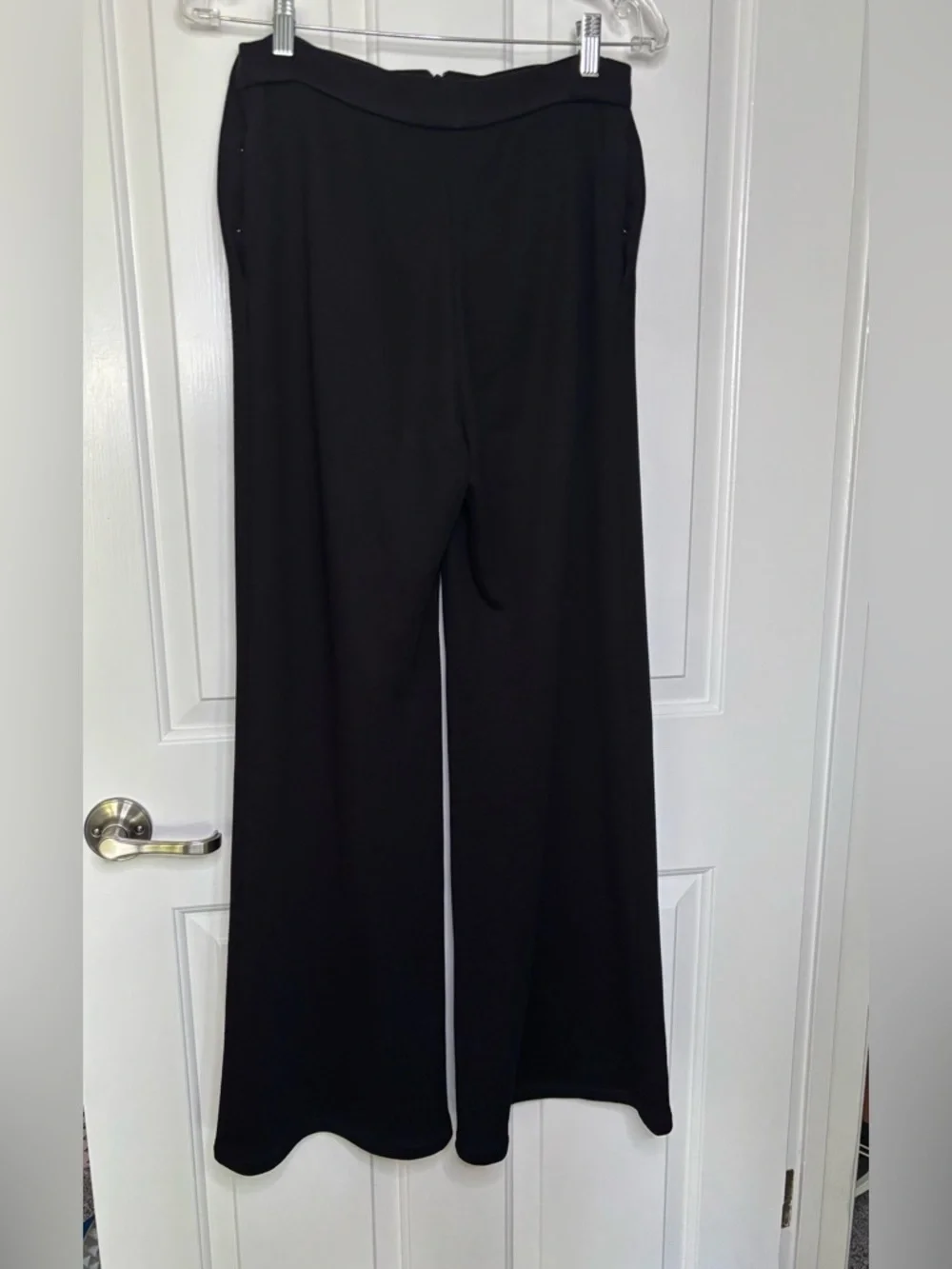 EUC CHANEL Sailor Cotton Black Wide-Leg Pants with Decorative Buttons Size 38